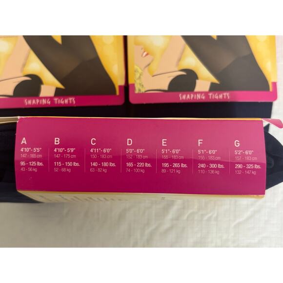 Spanx Center Stage Shaping Tights Navy Pack of 3  Size E NEW - Picture 4 of 7